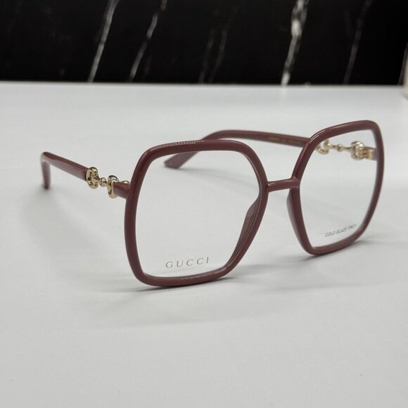 NEW GG0890O 003 GUCCI PINK WOMEN GUCCI EYEGLASSES - Picture 5 of 13